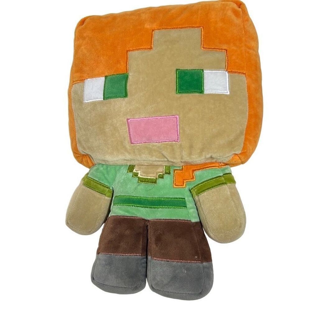 Mojang Minecraft Kids Multicolor Plush Stuffed Alex Super Soft Pillow Buddy 16"